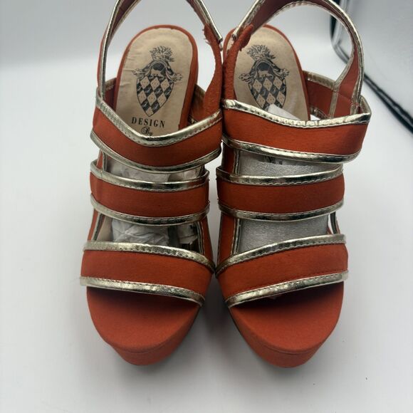 Design By Jacobie Orange Alice-4 Heels Womans 7.5 - Picture 5 of 8